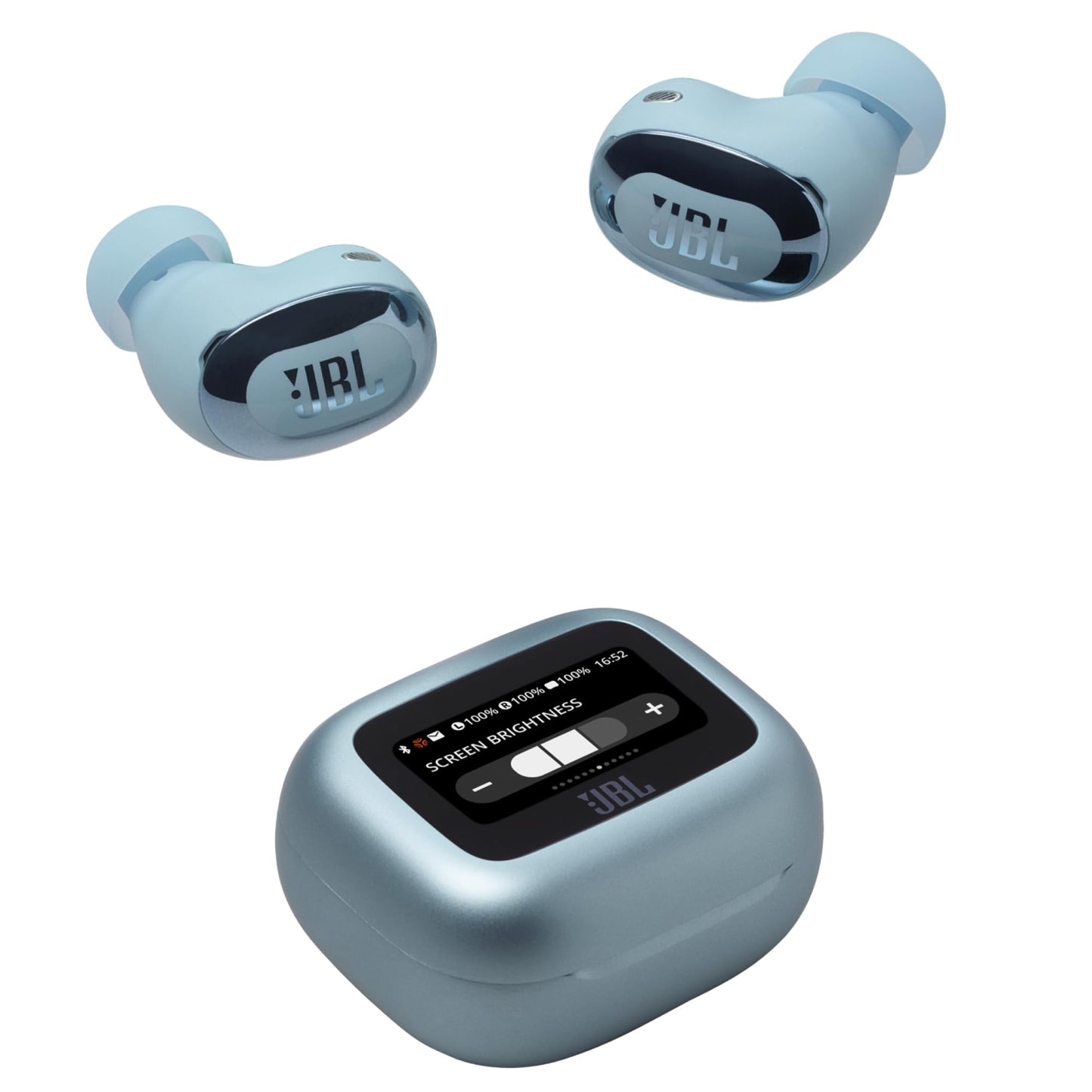 JBL Live Beam 3, Écouteurs sans fil avec oreillettes, Bluetooth, jusqu'à 48 h d'autonomie, Réduction de Bruit Active, son haute fidélité JBL Signature, étanches à l'eau IP55, bleu