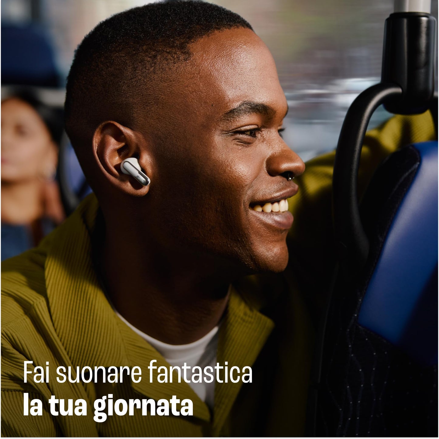 JBL Live Beam 3, Écouteurs sans fil avec oreillettes, Bluetooth, jusqu'à 48 h d'autonomie, Réduction de Bruit Active, son haute fidélité JBL Signature, étanches à l'eau IP55, bleu