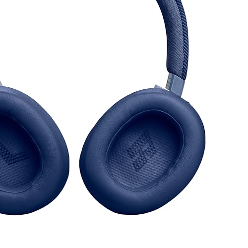 JBL Live 770NC Casque circum-auriculaire, Réduction de Bruit Adaptative, Smart Ambient, jusqu'à 65 heures d'autonomie, bleu