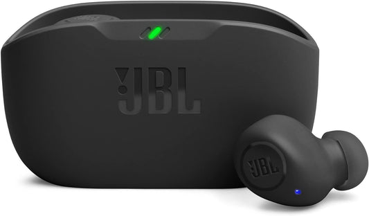 JBL Wave Buds Écouteurs Intra-Auriculaires sans Fil, Résistance à l'Eau IP54 et IPX2, Basses Puissantes et Batterie à Autonomie de 32 heures, en Noir