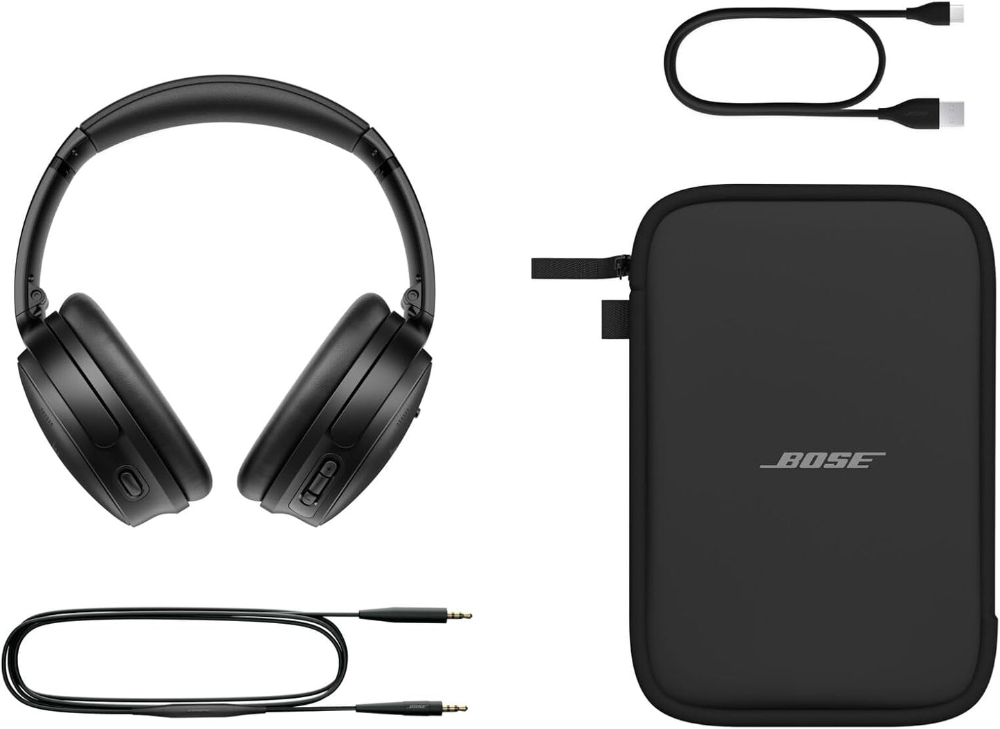 Bose QuietComfort SC Casque sans Fil à réduction de Bruit, Casque Supra-aural Bluetooth avec Une autonomie allant Jusqu’à 24 Heures, avec Étui Souple, Noir