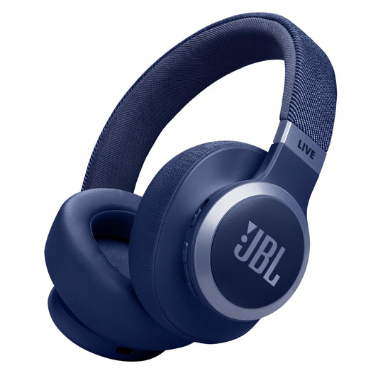 JBL Live 770NC Casque circum-auriculaire, Réduction de Bruit Adaptative, Smart Ambient, jusqu'à 65 heures d'autonomie, bleu